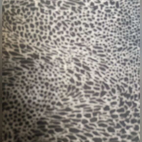 Athleta slub tank, sleeveless breezy sheer animal print top, open back, sz S - Picture 3 of 3